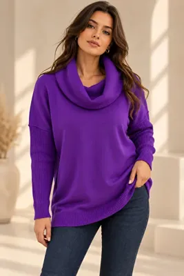 citycenterfashion Kadın Degaje Yaka Cepli Triko Kazak Cty-cnd-11369