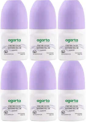Agarta Roll-On Kadın 50 ML Fresh Lycıa Sensatıon (24 Saat Etkili Ter Kokusu Önleyici) (6 Lı Set)