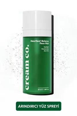 Cream Co. Ferahlatıcı Yüz Spreyi Heartleaf Face Mist Niacinamide 50 ml Tüm Cilt Tipleri İçin Gözenek Karşıtı