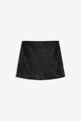 Bershka Taşlı görünümlü mini etek