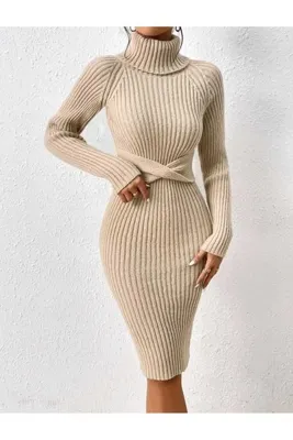 Bracha Kurdale Detaylı Fitilli Model Triko Elbise