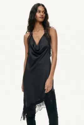 H&M Halter Yaka Saten Elbise