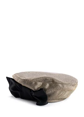 Sibi Hats The Bow And The Hat Gri İpek Fiyonklu Kadın Beret Şapka