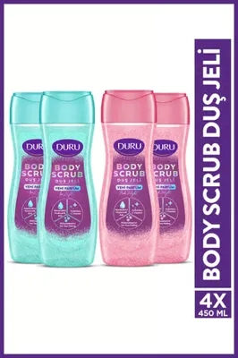 Duru BODY SCRUB PINK DELIGHT & ICE LIGHT DUŞ JELİ 4X450 ML
