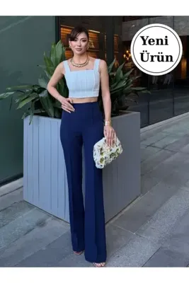Nadrina Çıma Detaylı Pantalon