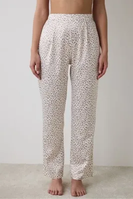 Penti Lilah Saten Ekru Pantolon Pijama Altı