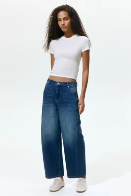 H&M Barrel High Waist Ankle Jeans