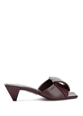 Loewe Origami Bordo Kadın Deri Terlik