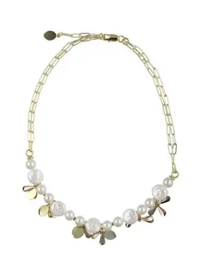 Ponponiere Beyaz Kadın Kolye Audrey Necklace