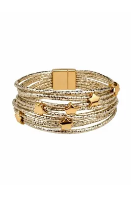 Sacha Accessories Yıldız Figürlü Çok Sıralı Gold Mıknatıslı Bileklik