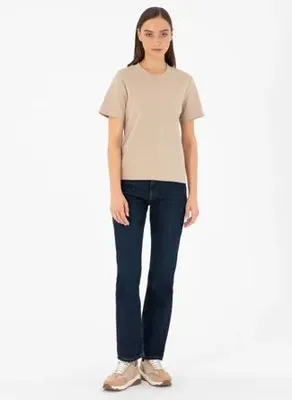Pierre Cardin Koyu İndigo Kadın Straight Düz Denim Pantolon JADON