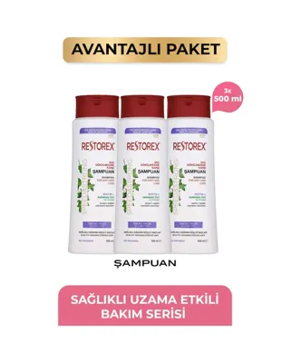 Restorex Speed Strong Saç Dökülmesine Karşı Şampuan 3 x 500 ml