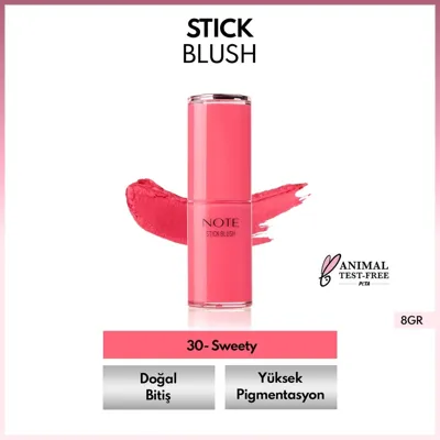 Note Cosmetics Note Stick Blush Nemlendirici Yumuşak Stick Allık 30 Sweety