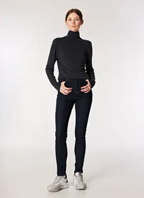 Jeep Koyu İndigo Kadın Skinny Fit Denim Pantolon C4WL-PNT4803