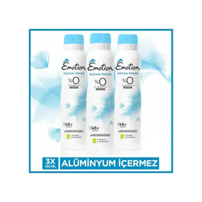 Emotion Ocean Fresh Kadın Deodorant 150 ml 3'lü