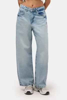 it's basic Kadın Ice 4s6-27 Baggy Low Rise Fit Tokyo %100 Koton Denim Jean