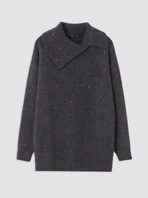 LCW Modest Asimetrik Dik Yaka Kadın Triko Tunik