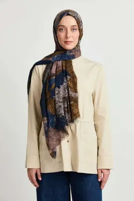 Modakaşmir Floral Vintage Desen Aya Kraş Şal