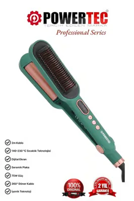 Powertec TR-2820 Fırçalı-Dalgalı İyonik Saç Düzleştirici