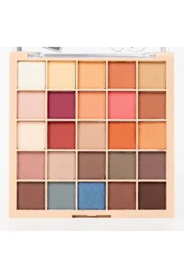 Zeyna Beauty 25'Li Mat ve Işıltılı Nude Far Paleti Nude Eyeshadow