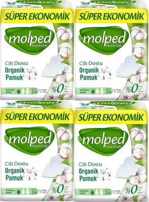 MOLPED Pure Soft Hijyenik Ped Süper Ekonomik Normal 24 Adet