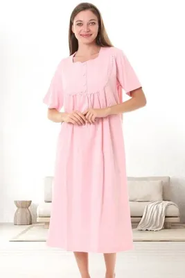 Bella Linda Pamuklu Klasik Anne Gecelik