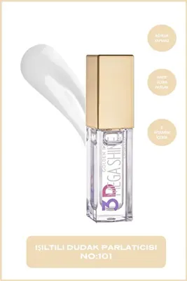 Golden Rose 3D Mega Shine Lipgloss - 101 Clear - Şeffaf Dudak Parlatıcısı