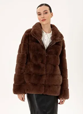 Pierre Cardin Hakim Yaka Comfort Fit Kahve Kadın Mont DEYA