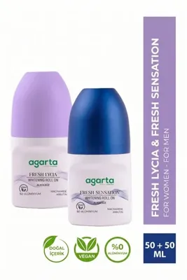 Agarta Kadın Fresh Lycia Roll-on + Erkek Fresh Sensation Roll-on 2x50 ml