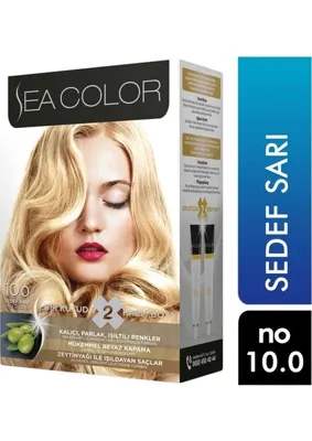 SEA COLOR Saç Boyası 10.0 Sedef Sarı (24'li Paket)