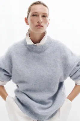 H&M Tiftik Karışımlı Oversize Kazak