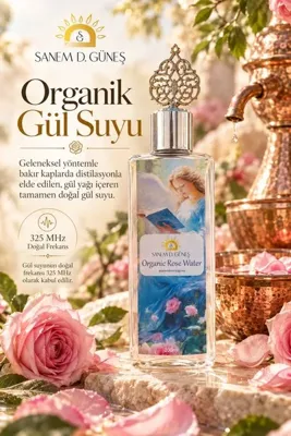Butik Sanem D. Güneş Organik Gül Suyu 200 ml – Gül Yağı İçerikli, Geleneksel Bakır Kap Distilasyonu