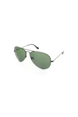 Osse Unisex Siyah-Yeşil Mineral Cam Çelik Kapalı Çerçeve  Damla Güneş Gözlüğü OS1087 02-G2 58-14