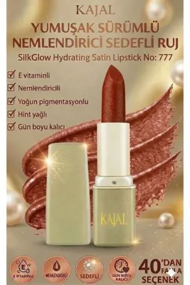 KAJAL Yumuşak Sürümlü Nemlendirici Sedefli Ruj – SilkGlow Hydrating Satin Lipstick No: 777