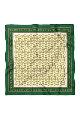 nehir eşarp Zincir Desen Fular Bandana 70x70 Cm