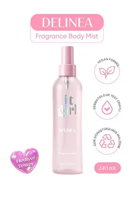It Girl Delina Body Mist Vücut Spreyi 240 ml – Gül Notalı Çiçeksi ve Meyvemsi Koku