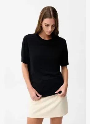 adL Kısa Kol Triko Bluz
