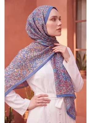Silk Home Riva Şal Tencel Secret Garden İndigo
