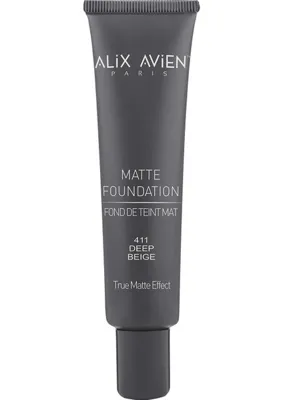 Alix Avien Alıx Avıen Uzun Süre Kalıcı Doğal Mat Bitişli E Vitamini Içeren Mat Fondöten - Matte Foundation 411 Deep Beige