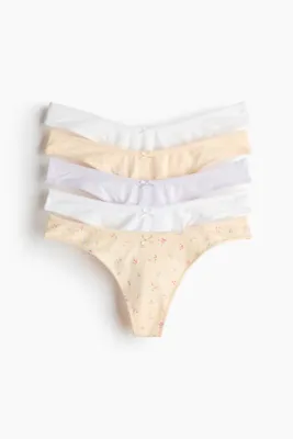 H&M 5'li Pamuklu Thong Külot