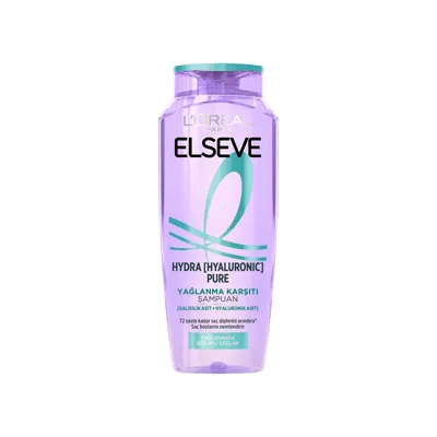 Elseve Loreal Paris Elseve Hydra Hyaluronic Pure Salisilik Asit İçeren Yağlanma Karşıtı Arındırıcı Şampuan 300 ml