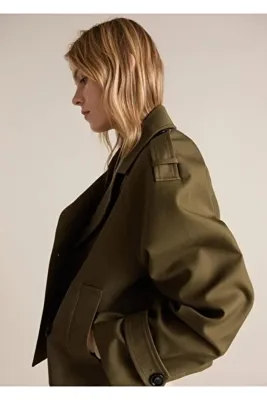 MANGO Woman Çift düğmeli klapalı ceket