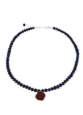 Ezra Baghaki Jewellery Gelincik Çiçekli İnci Kadın Kolye