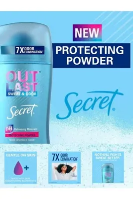 Secret Outlast ProtectingPowder Katı Deodorant-Koruyucu Pudra 48Saat Etkili KoltukAltı Jel 73gr İthal