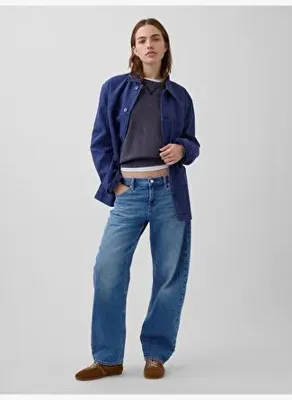 GAP Low Rise Barrel Jean Pantolon