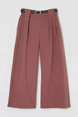 Drop by TrendyolMilla Kiremit Örgü Kemerli Rahat Kalıp Pamuk Pantolon TDRSS26PL00048