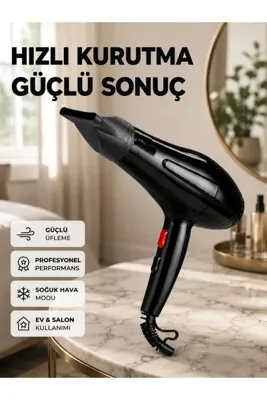 Lisinya Profesyonel 2200W Saç Kurutma Makinesi Yüksek -