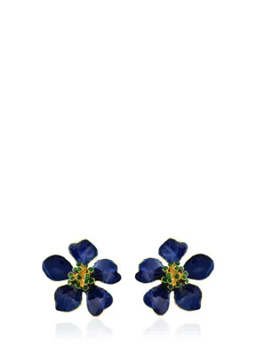 Milou Jewelry Cherry Blossom Çiçek 22 Ayar Altın Kaplama Kadın Küpe