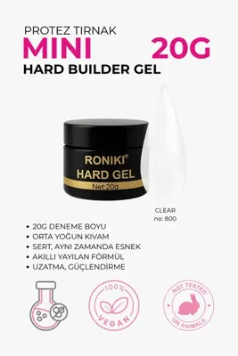 RONIKI Protez Tırnak Uzatma Jeli Clear Şeffaf 800 MİNİ 20g