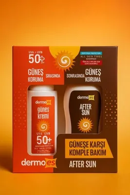 Dermoes Güneşe Karşı Komple Bakım Seti - Güneş Kremi SPF 50+ 100 ML ve Güneş Sonrası Losyon 200 ML